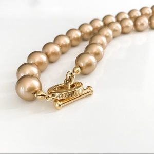 Carolee Faux Pearl Necklace, 18" - Gold